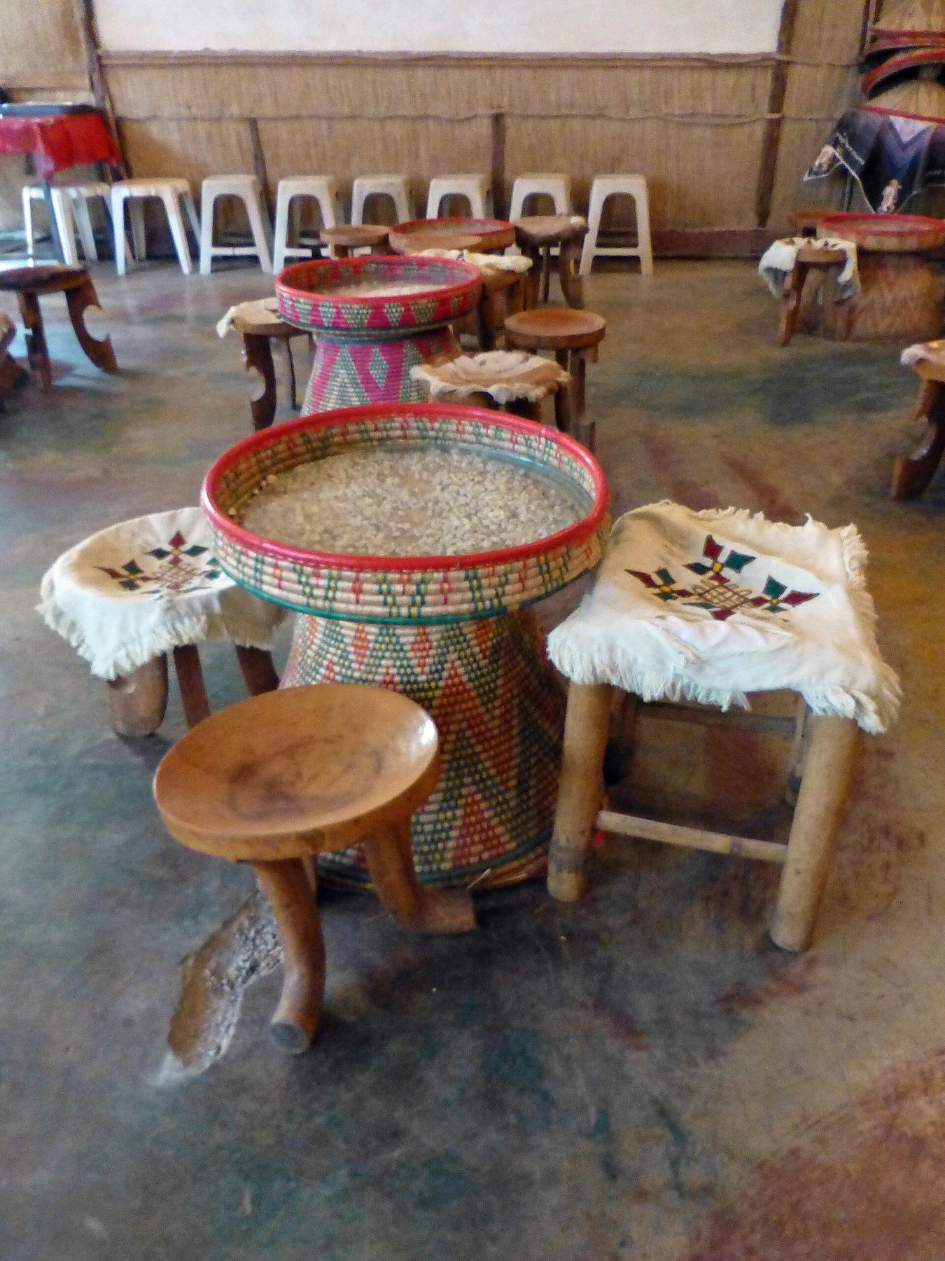 Restaurant scene in Addis Ababa