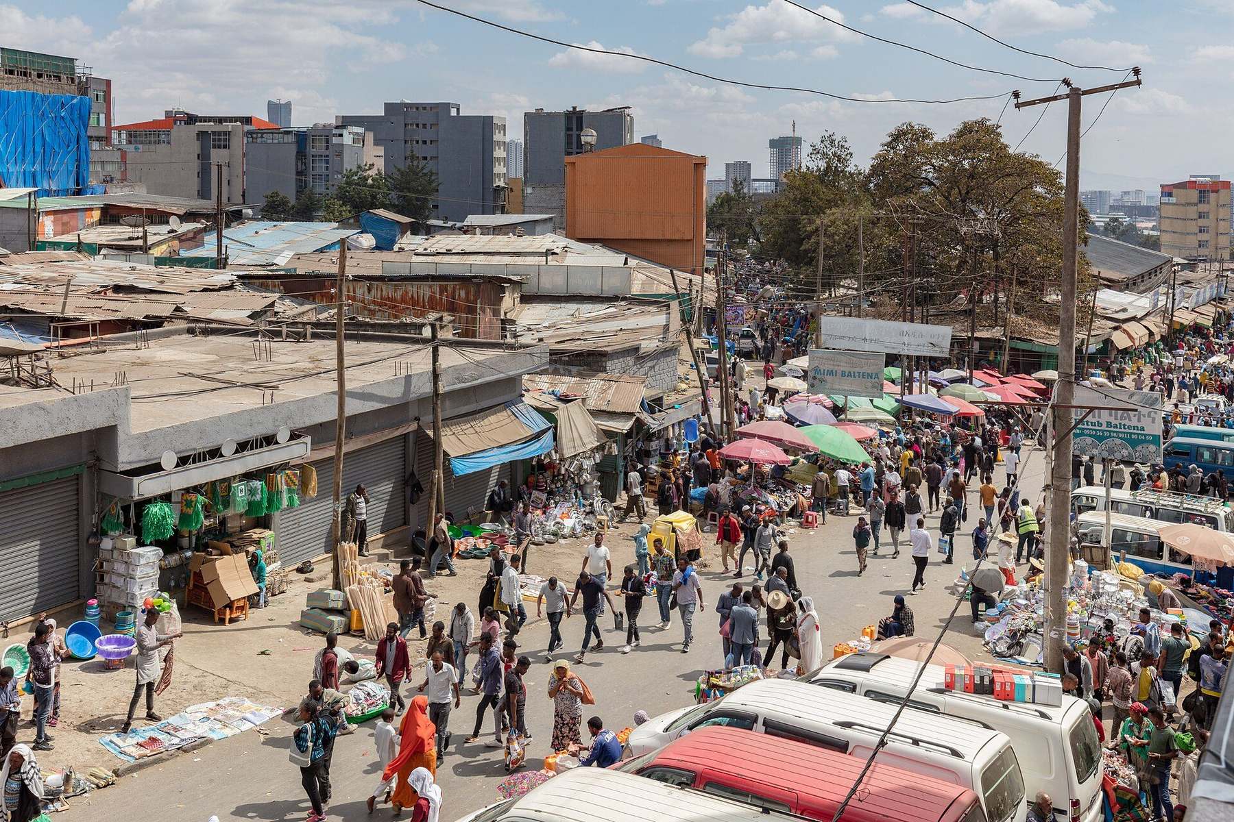 Shopping or market scene in Addis Ababa