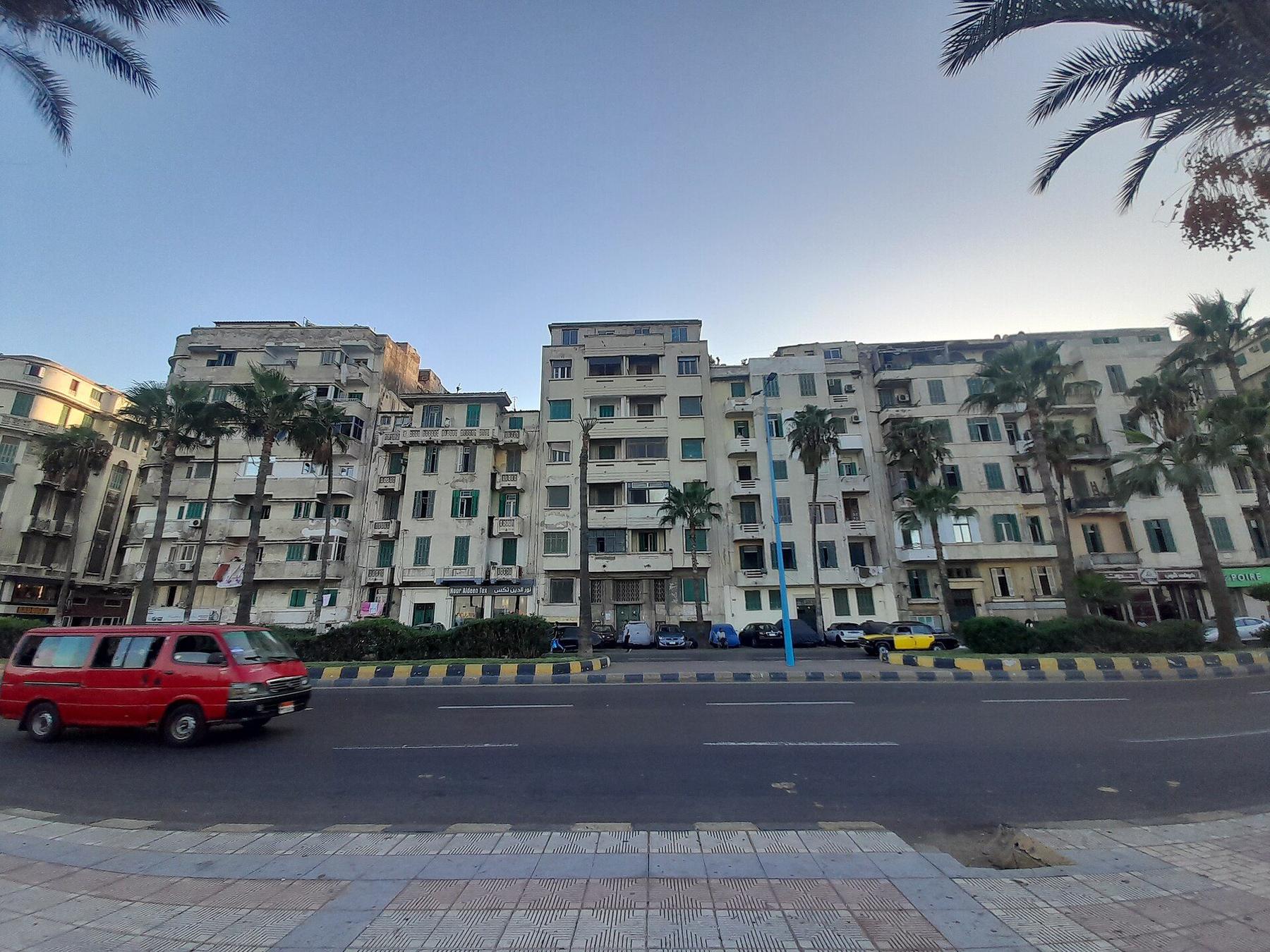 Corniche scene in Alexandria