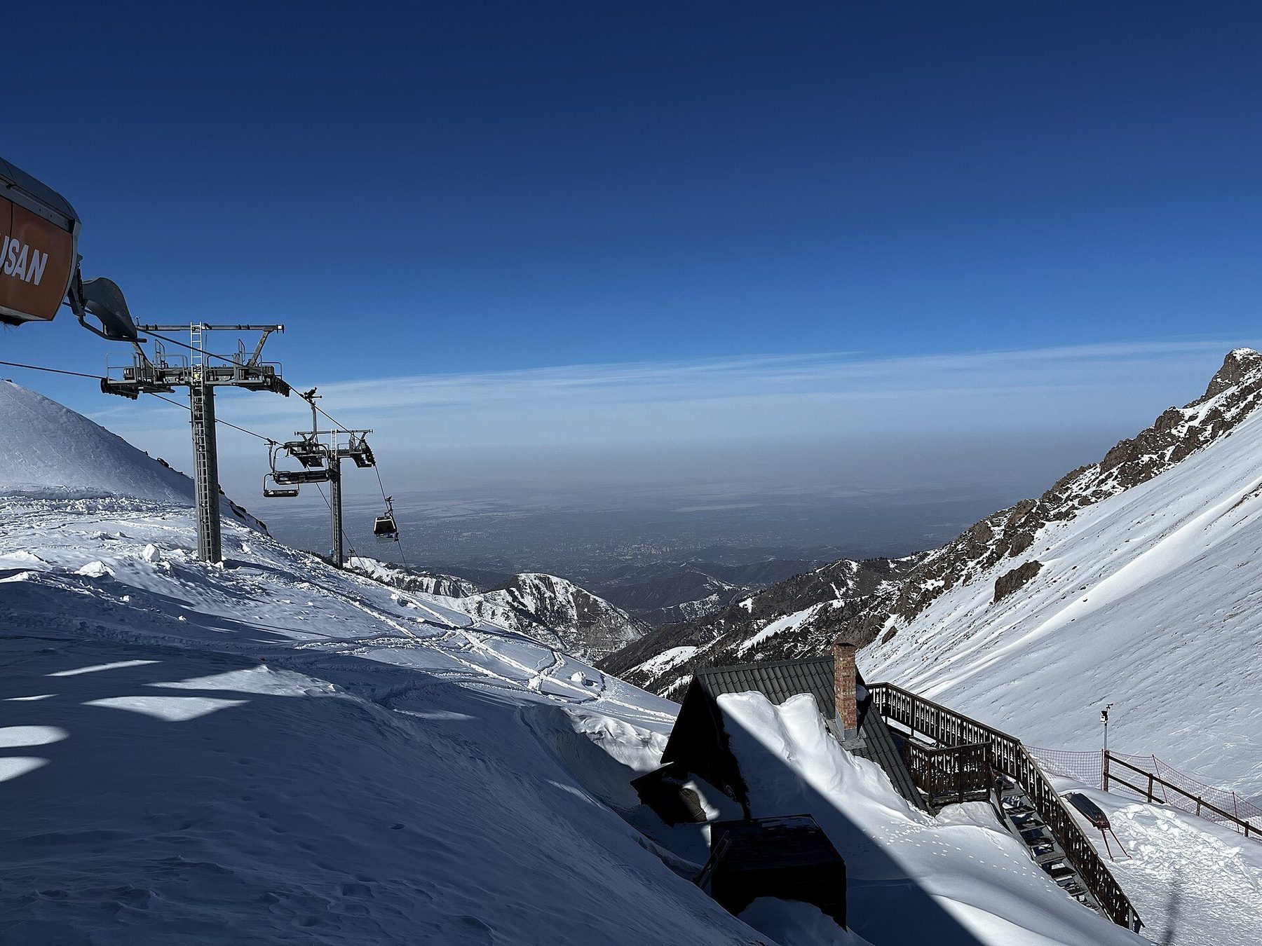 with mountains in Almaty