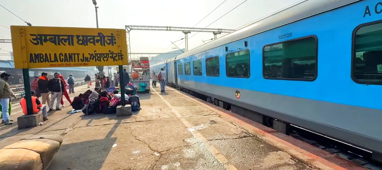 Train arrival scene in Amritsar