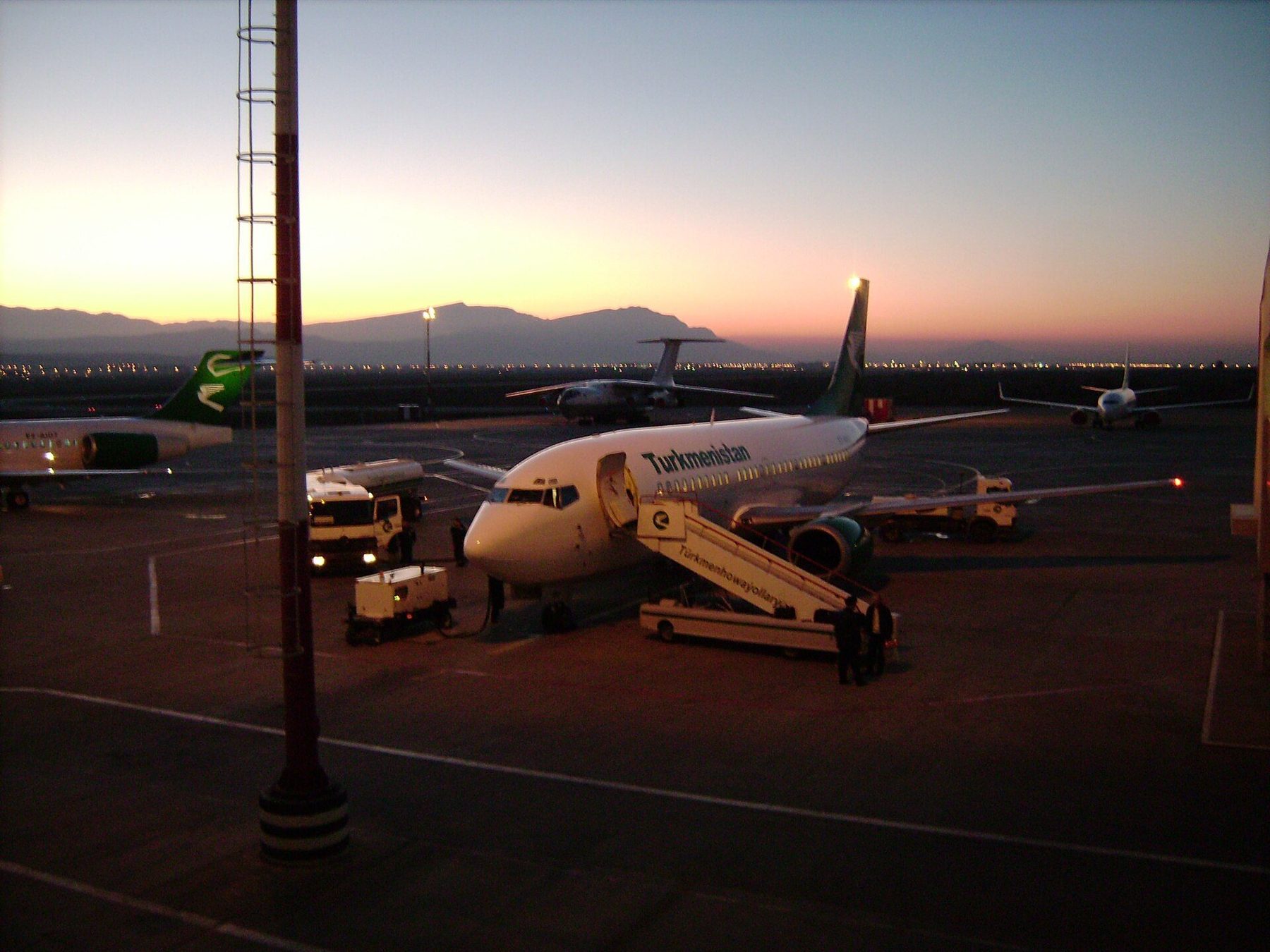 Transport scene in Ashgabat