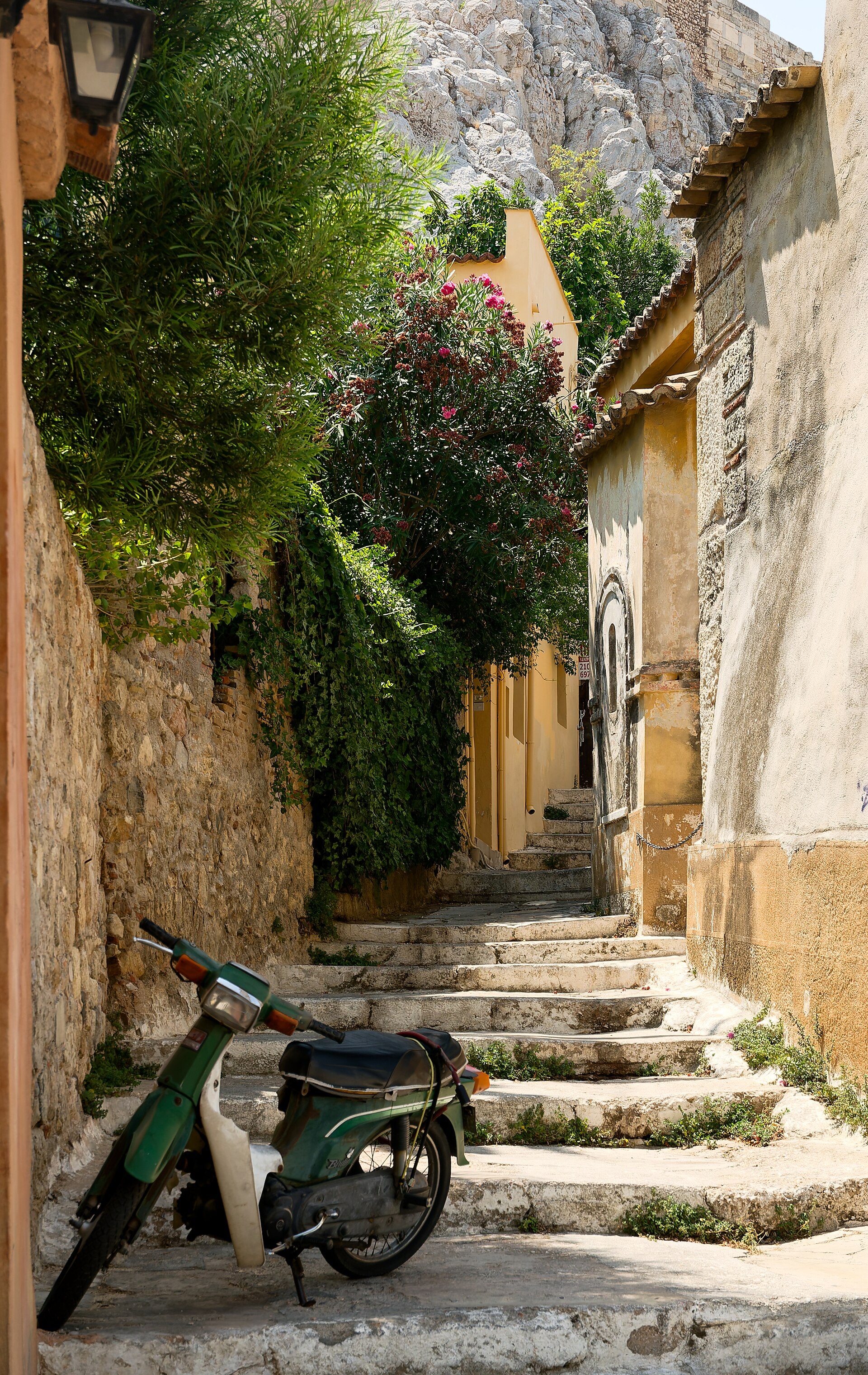 Plaka street scene in Athens