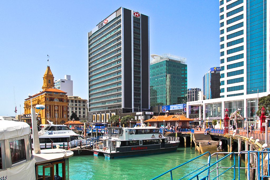 Auckland waterfront and harbor