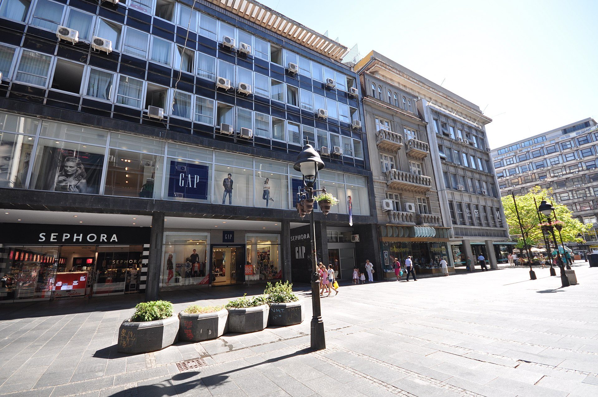 Shopping neighborhood in Belgrade