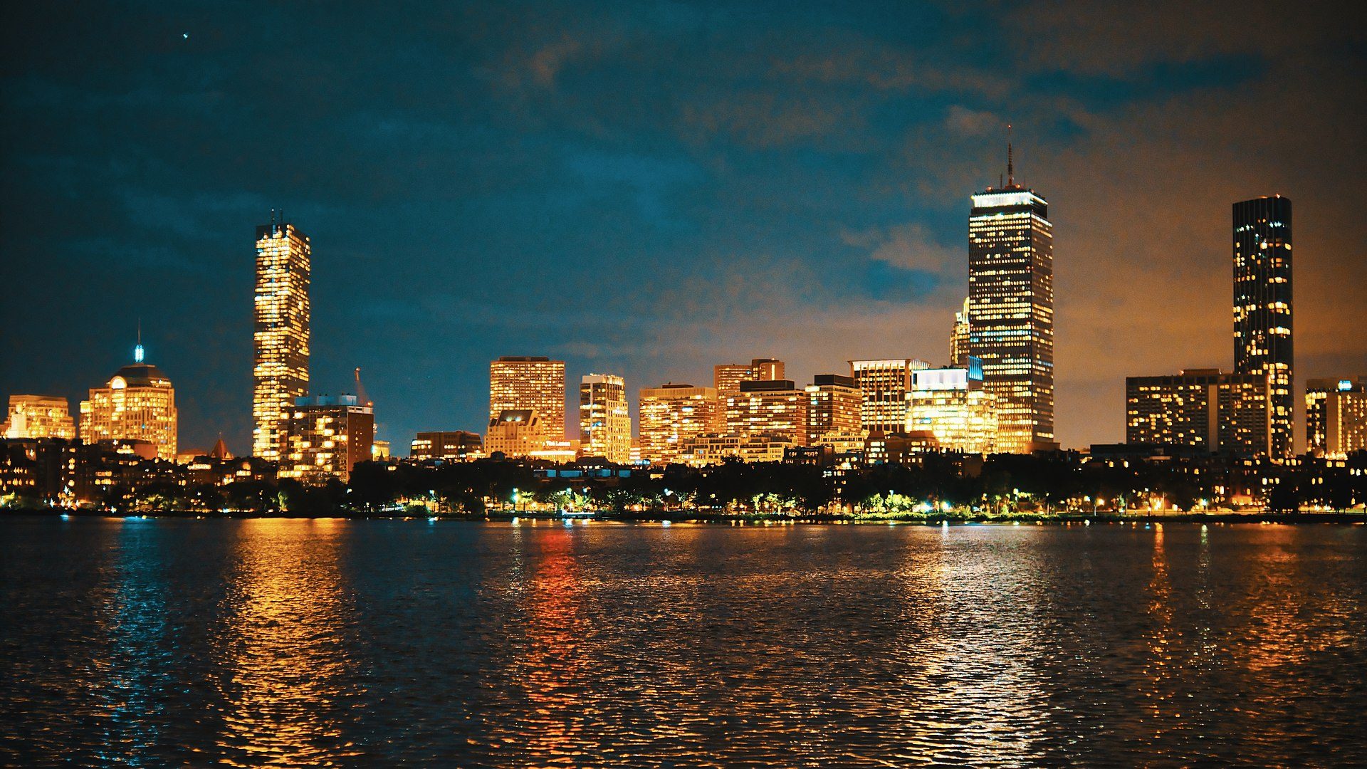 Evening scene in Boston