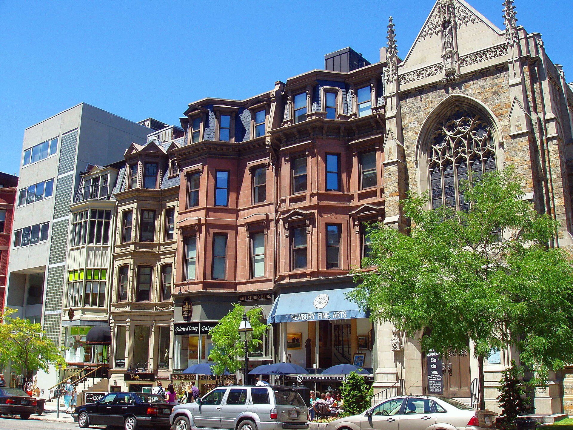 Shopping street scene in Boston