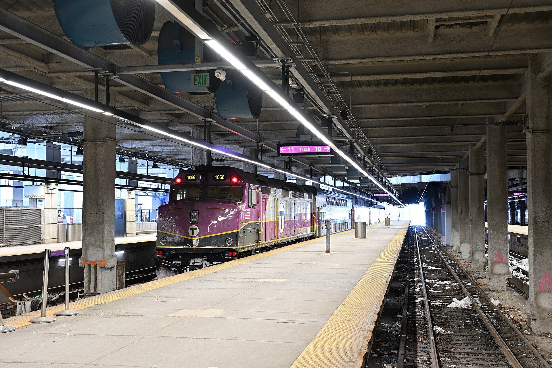 Transit scene in Boston