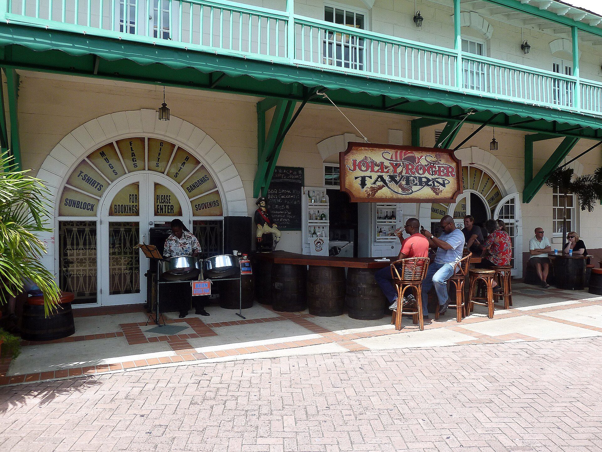 Restaurant scene in Bridgetown
