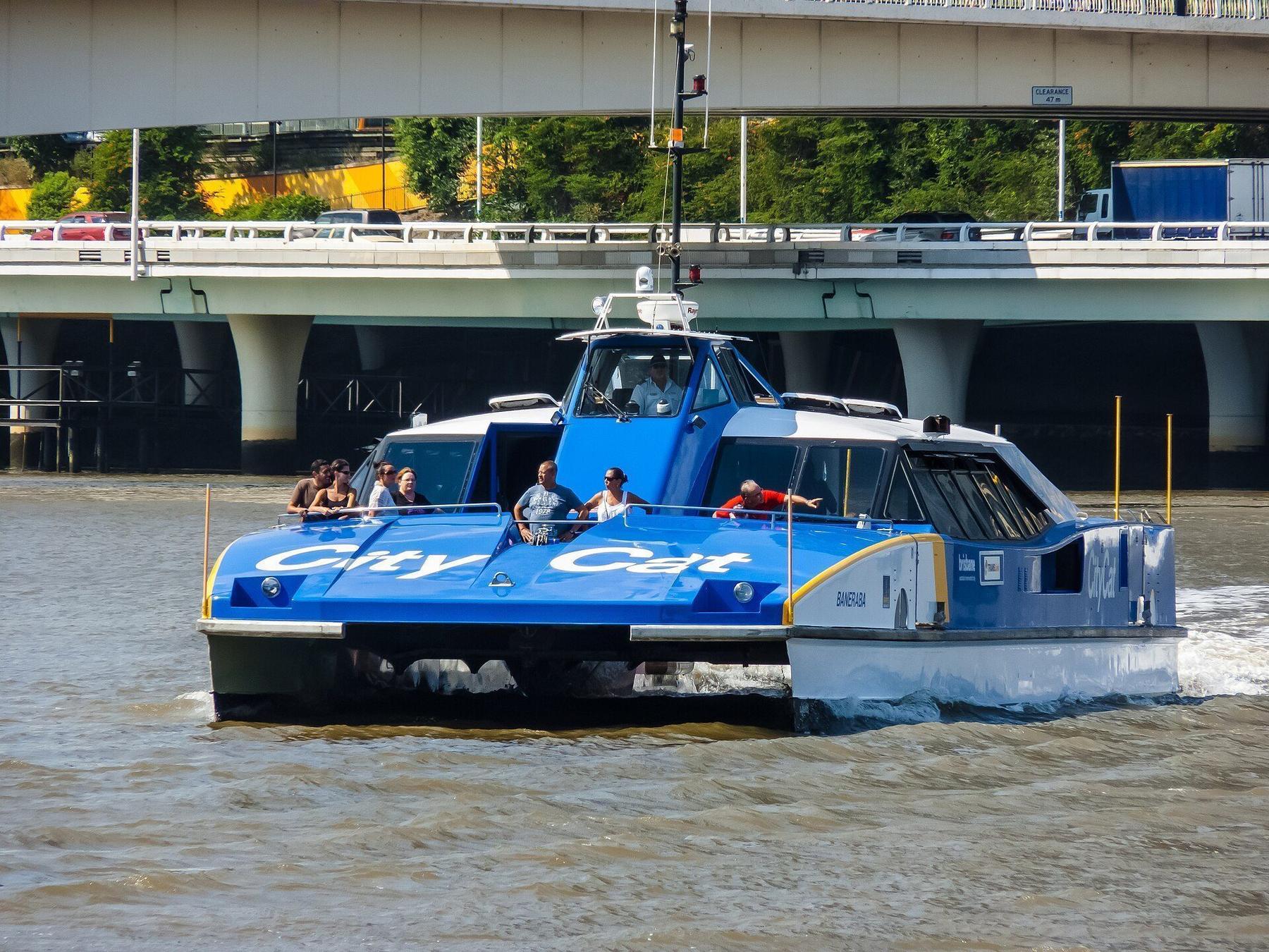 River transport scene in Brisbane