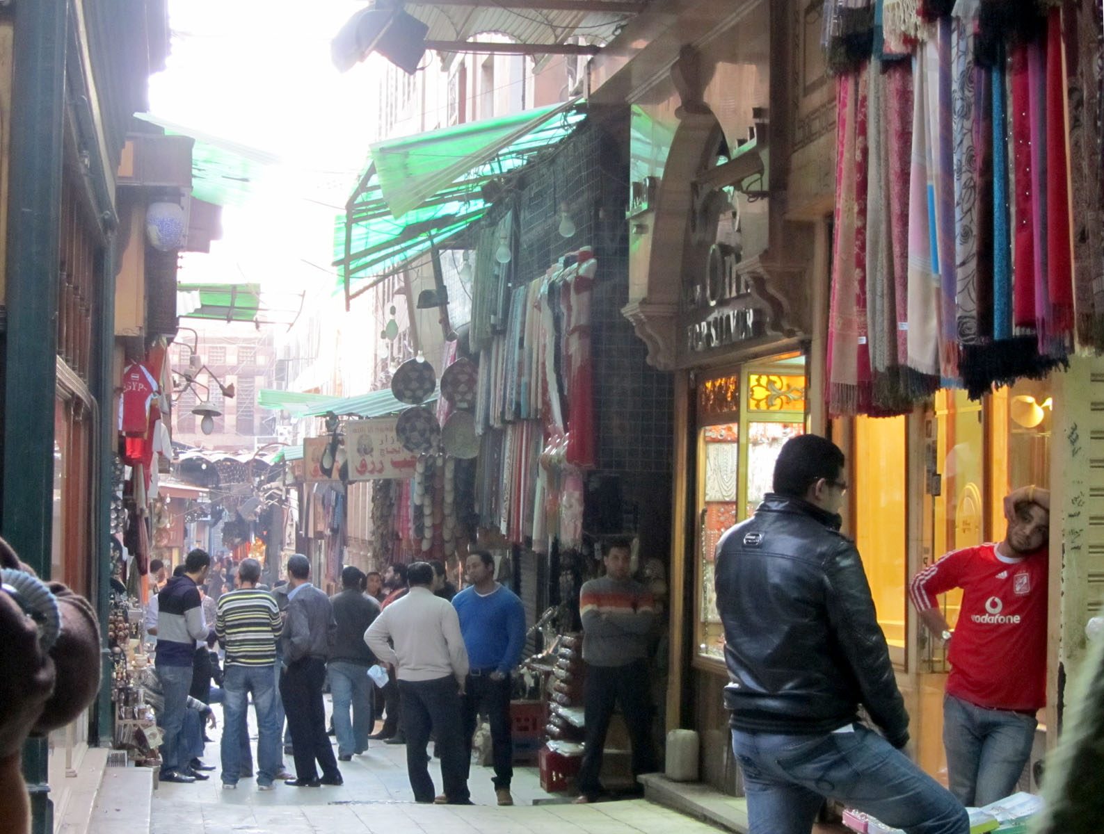 Shopping street or market scene in Cairo