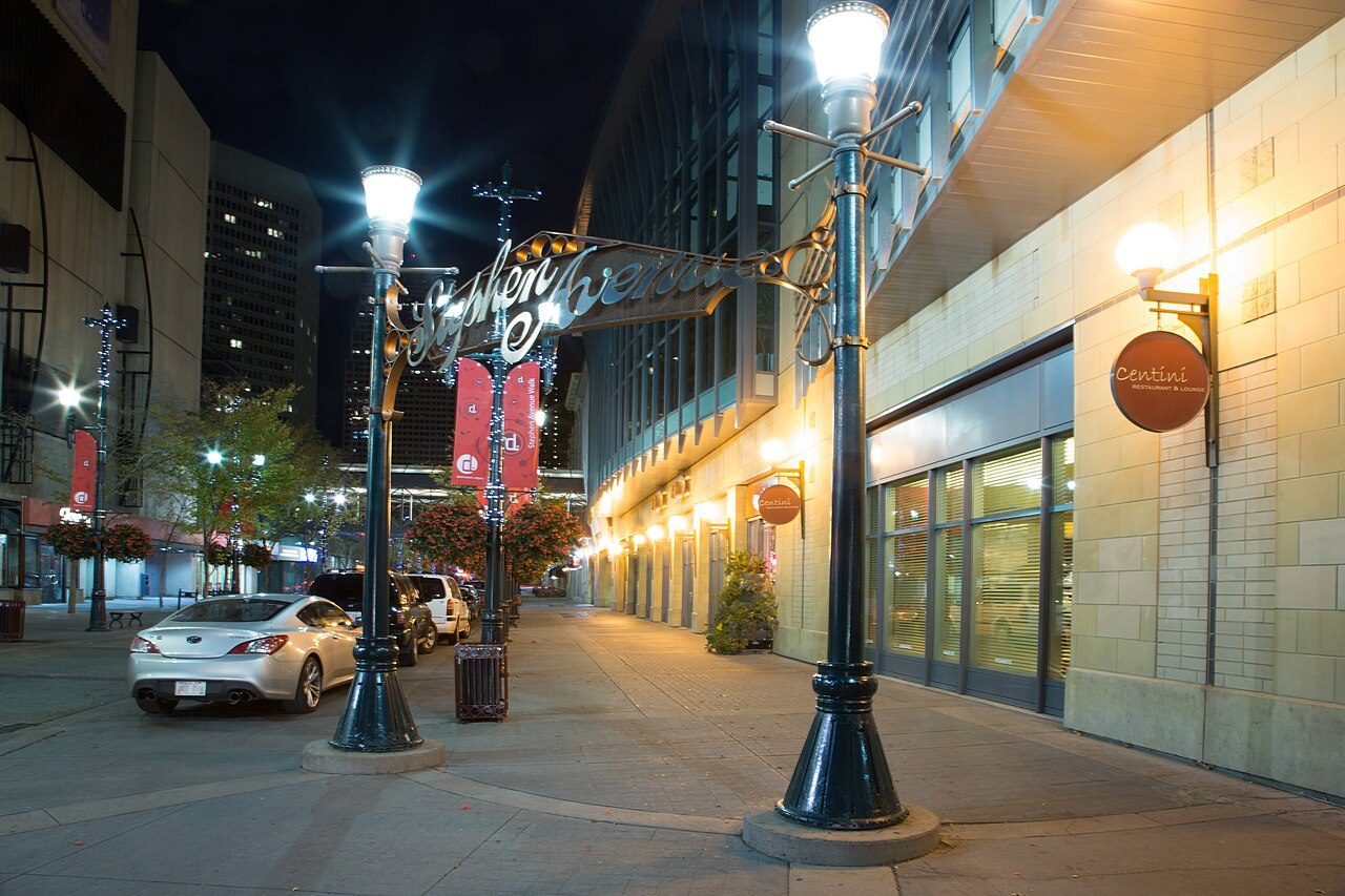Stephen Avenue shopping and dining corridor in Calgary