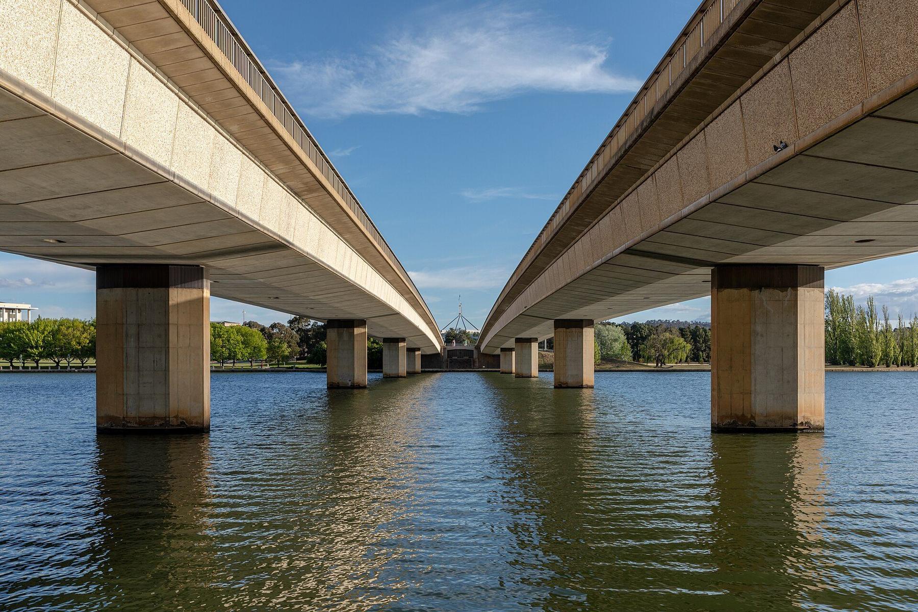 Bridge and city scene in Canberra