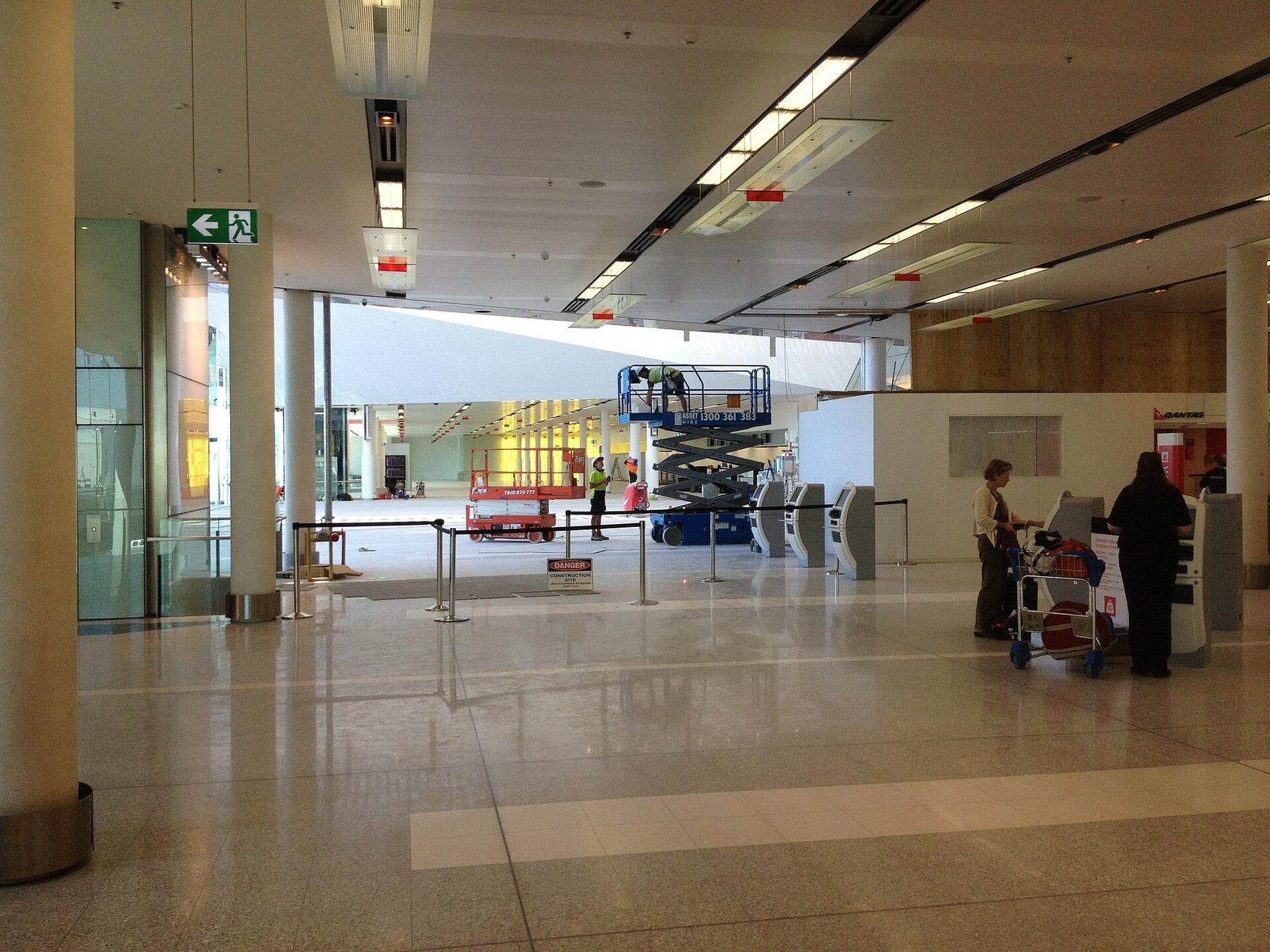 Airport or transfer scene in Canberra