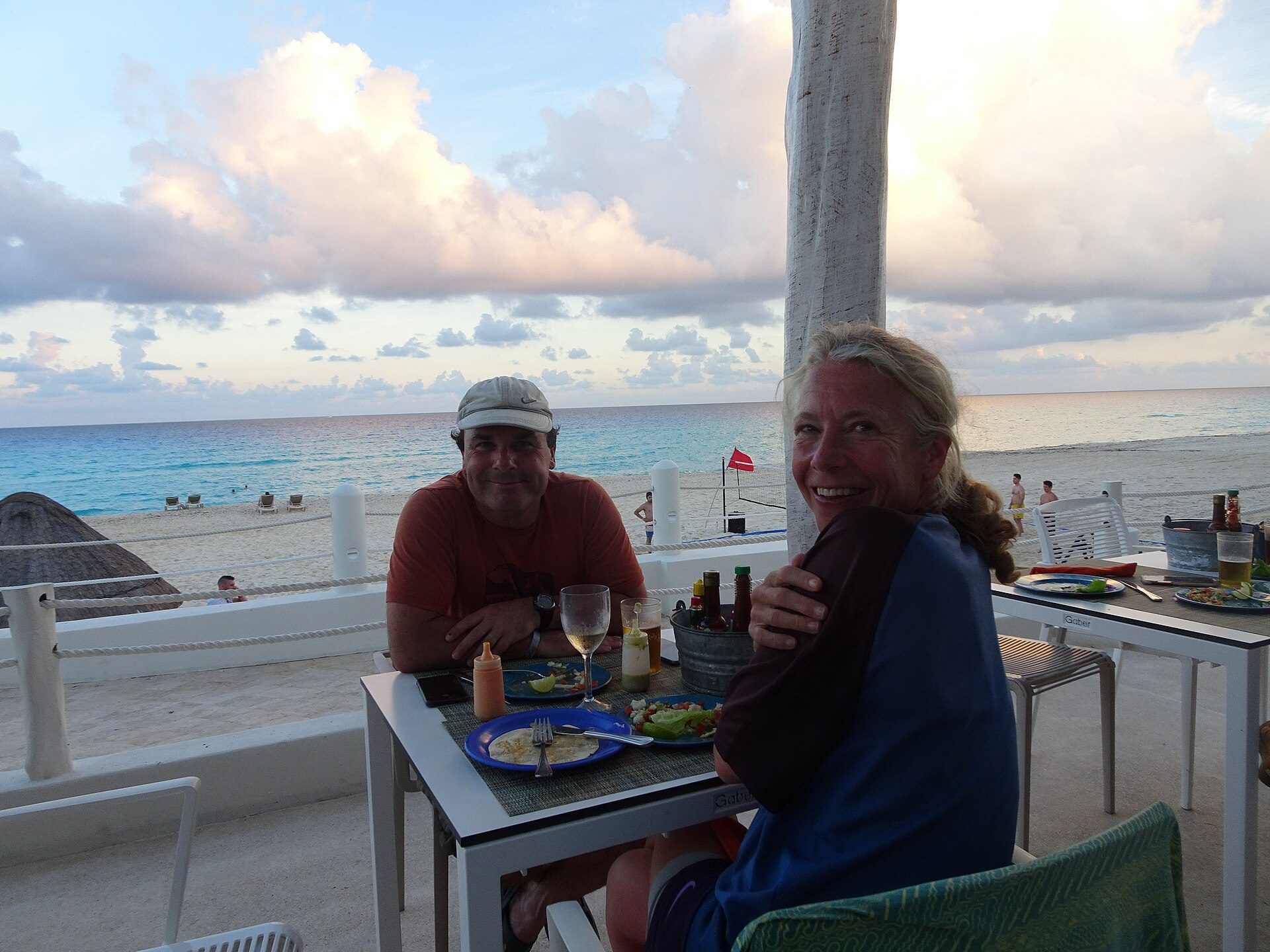 Restaurant or beach dining scene in Cancun