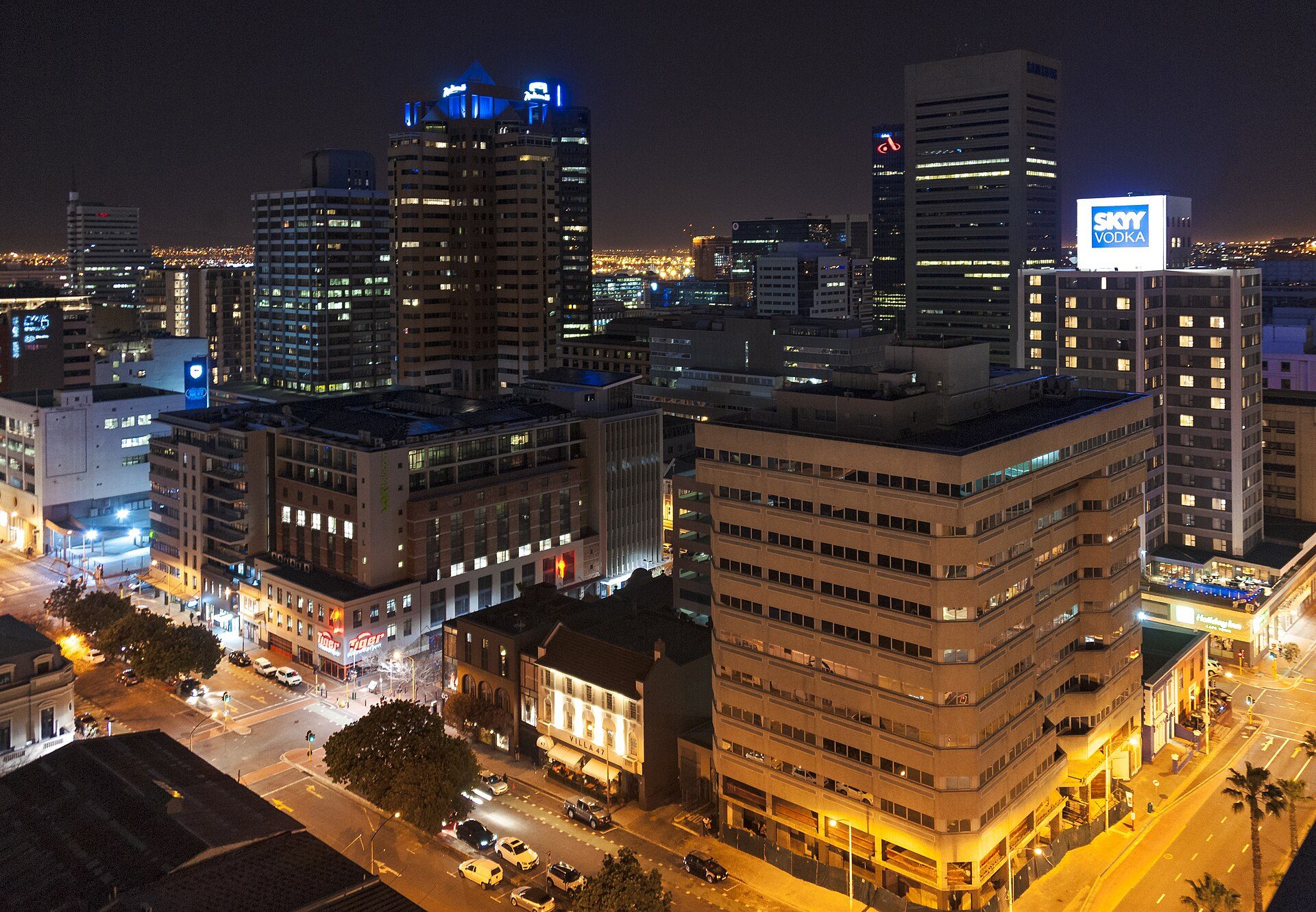 Evening scene in Cape Town