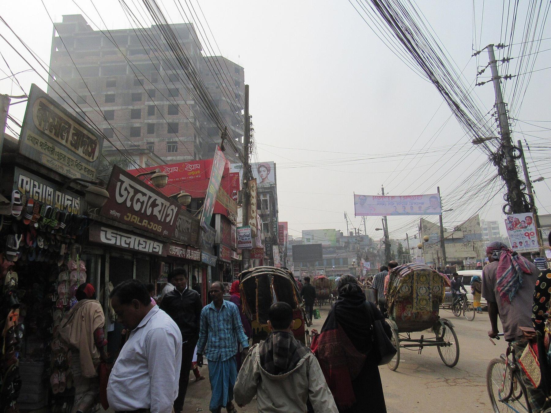Shopping scene in Comilla