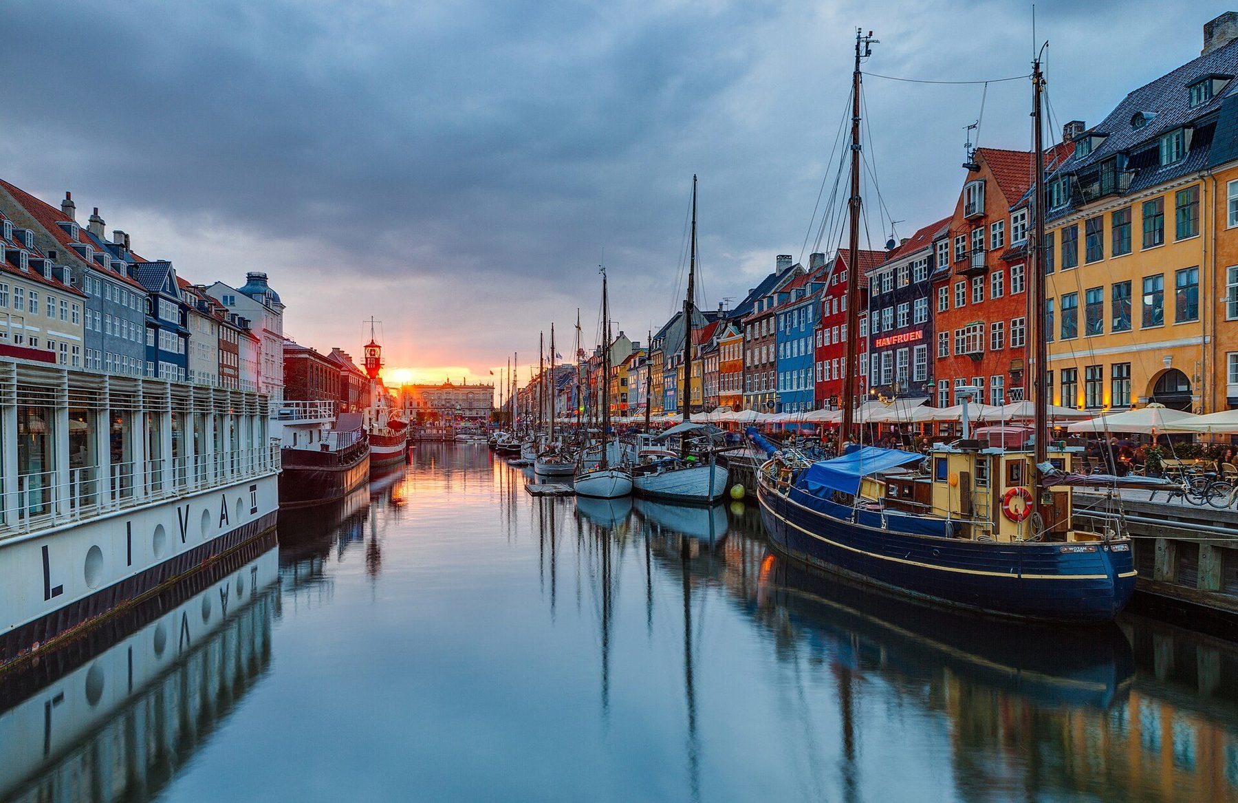 Nyhavn waterfront in Copenhagen