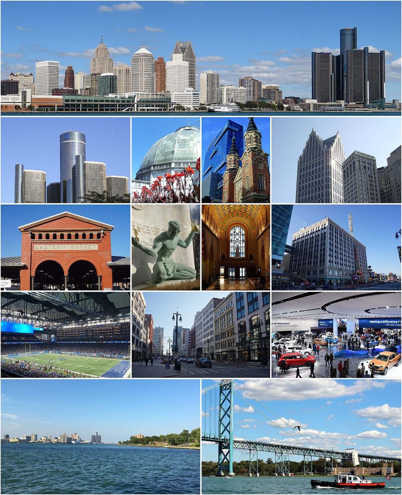 Detroit shopping route around Eastern Market sheds