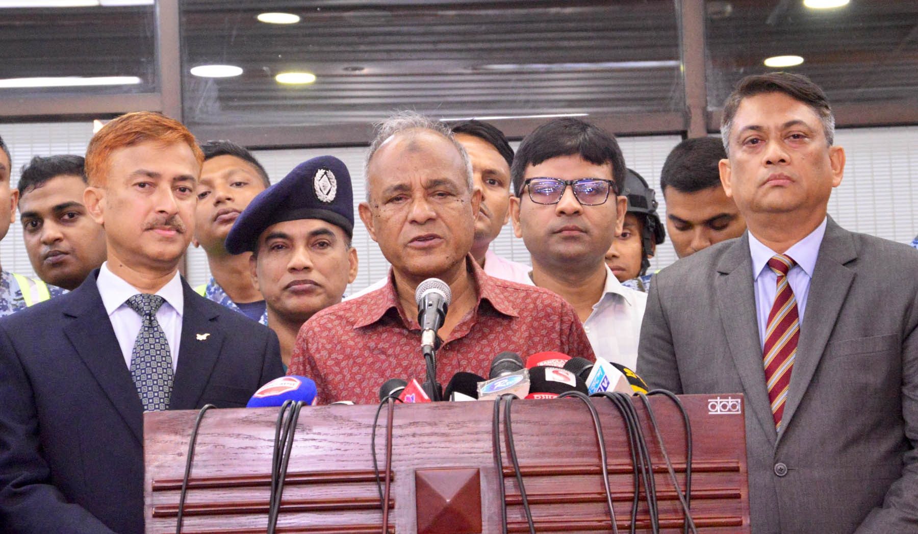 Airport or transfer scene in Dhaka