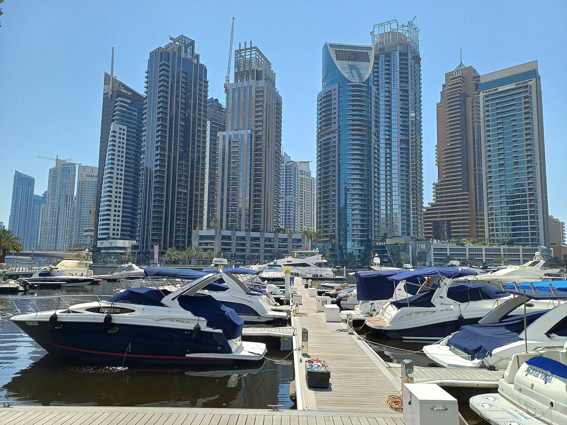 Restaurant district scene in Dubai