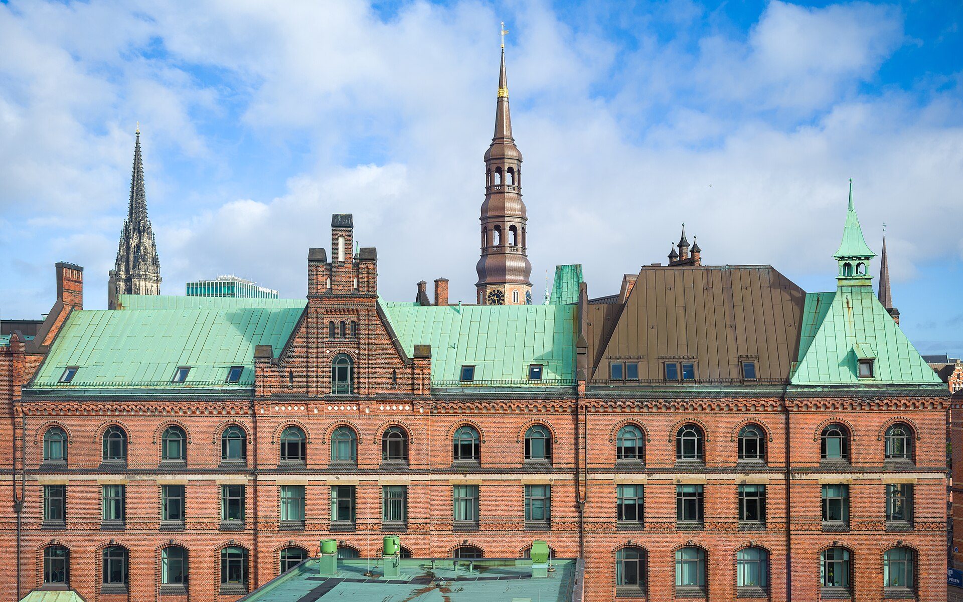 Speicherstadt canals in Hamburg