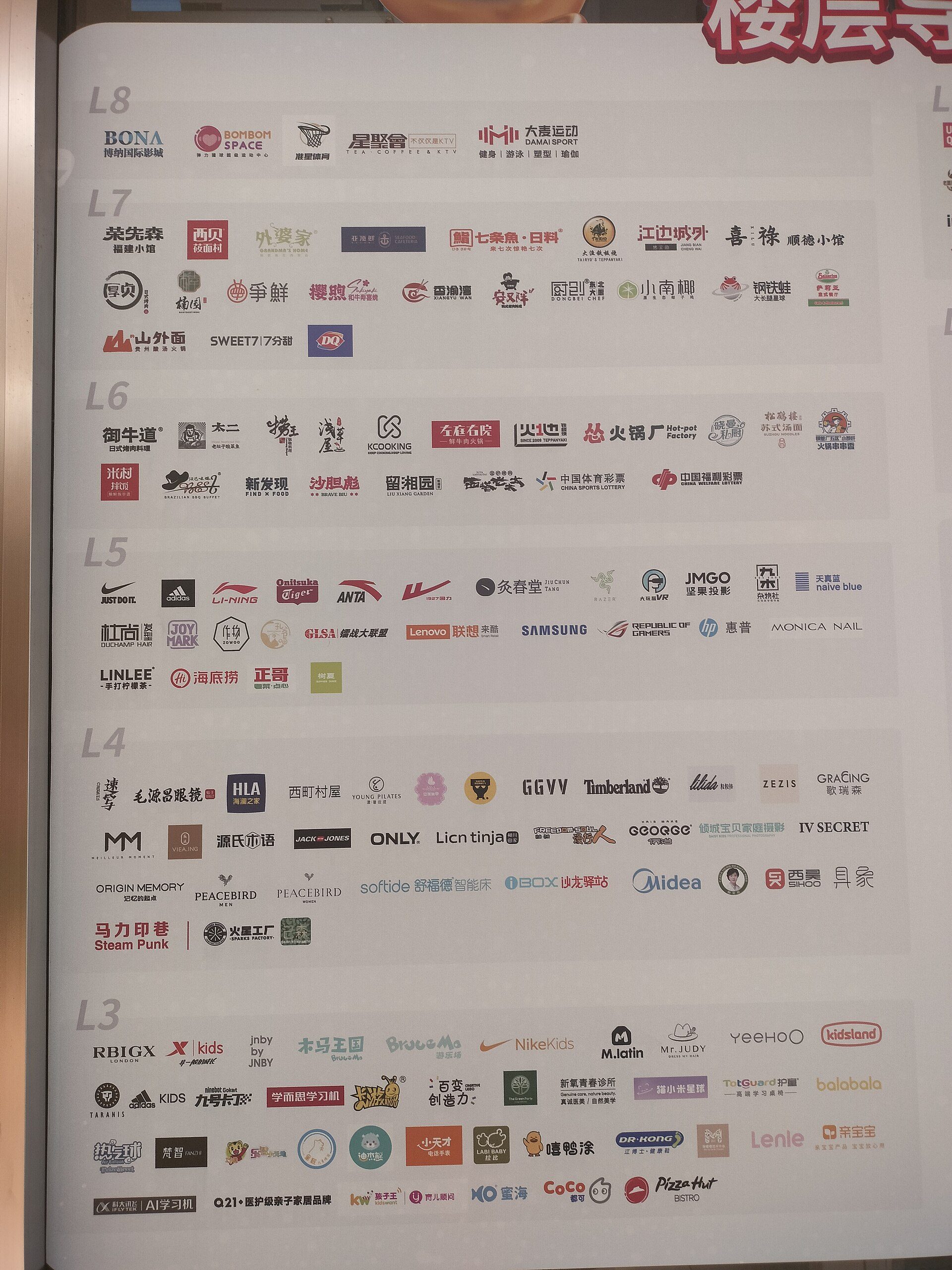 Joy City area in Hangzhou