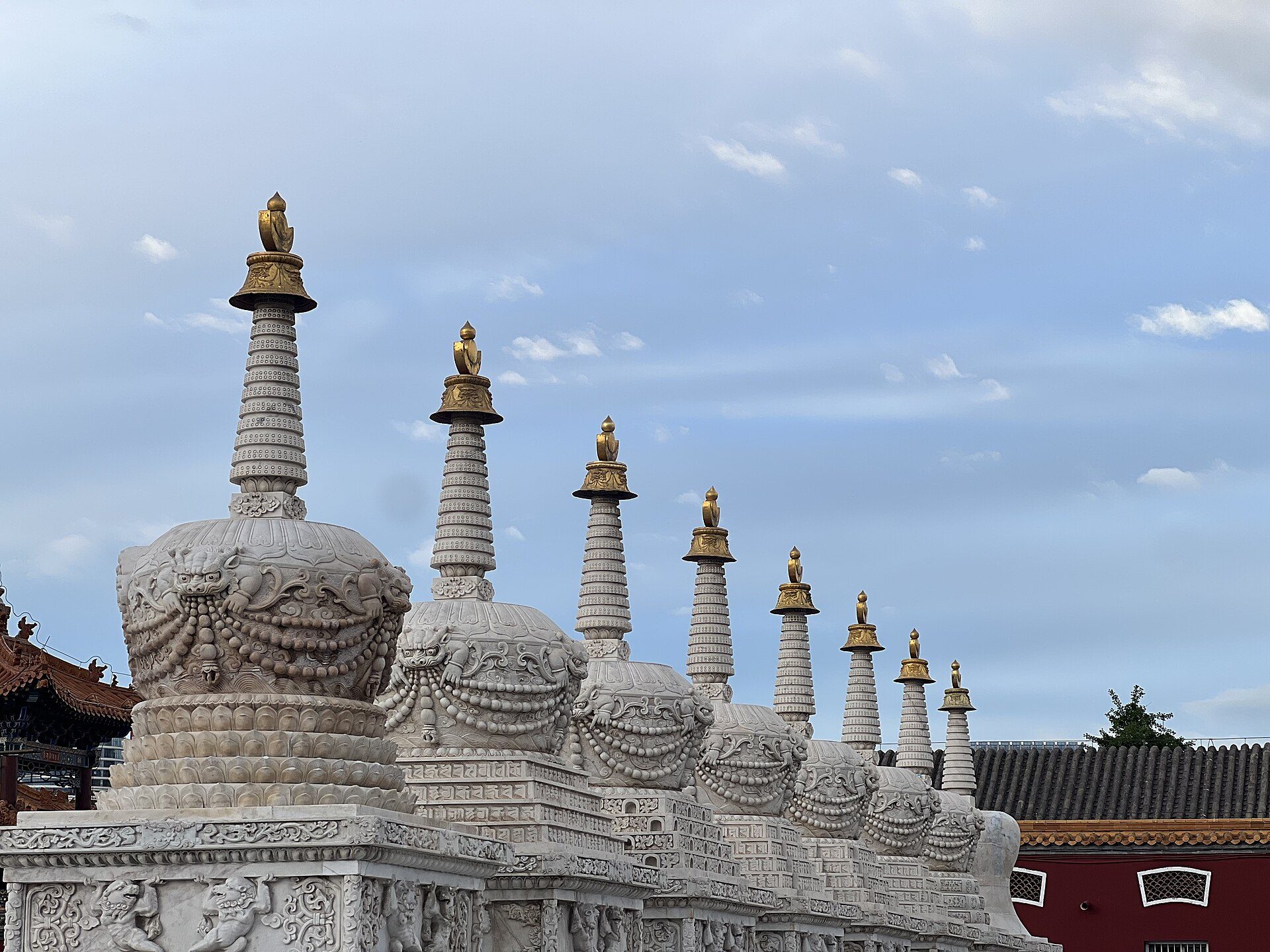 Restaurant district scene in Hohhot