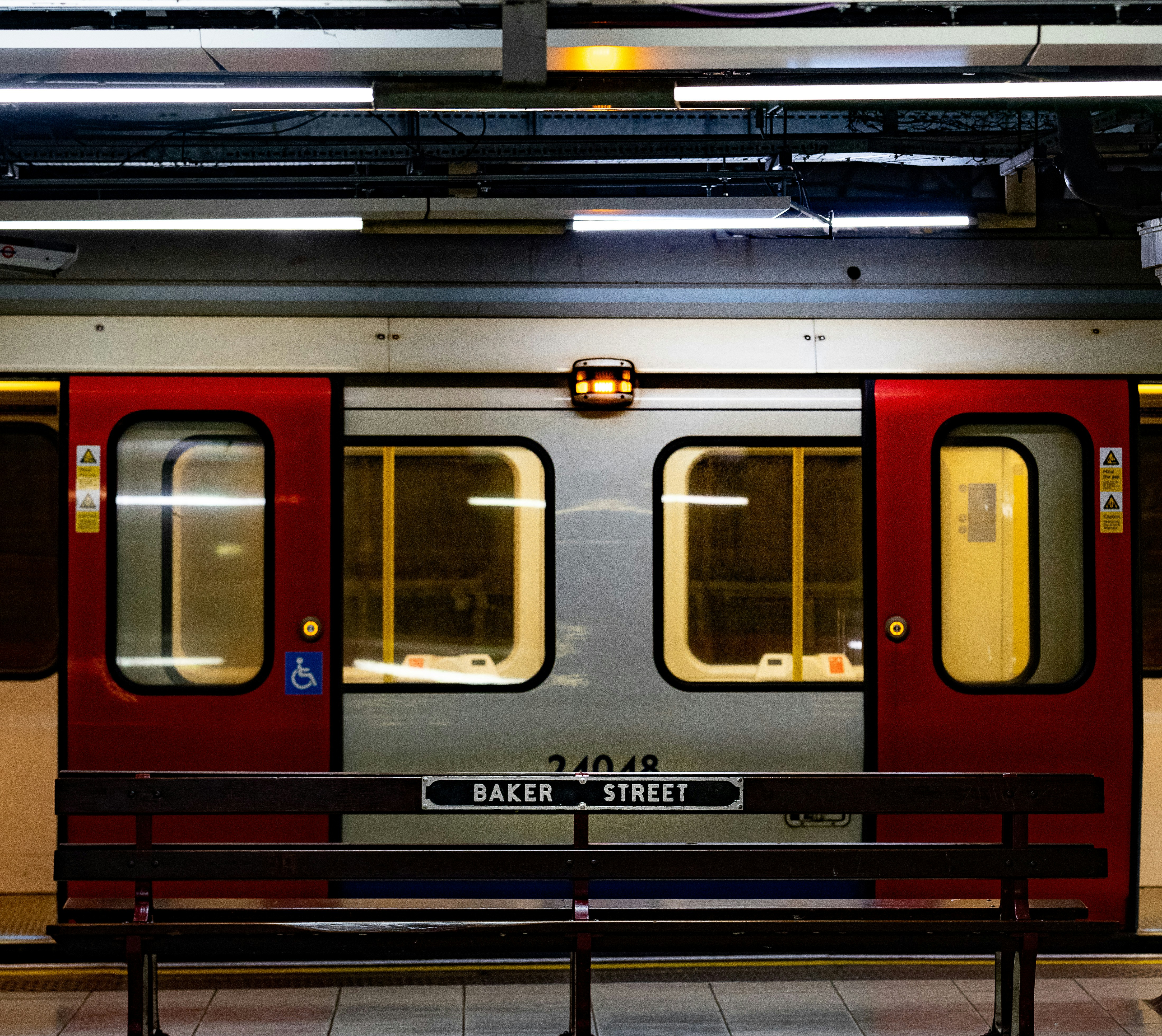 Underground escalator tunnel