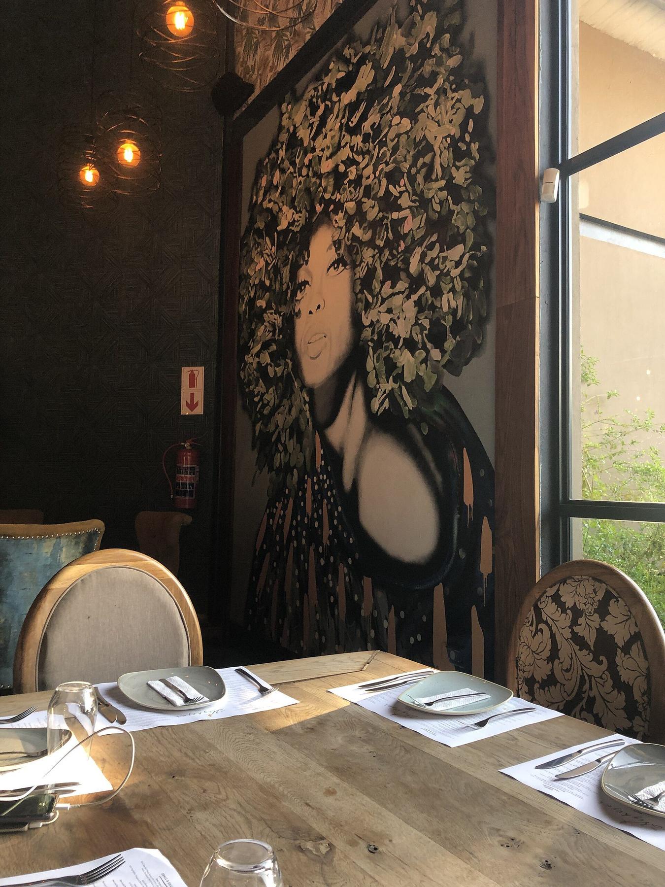 Restaurant scene in Lusaka