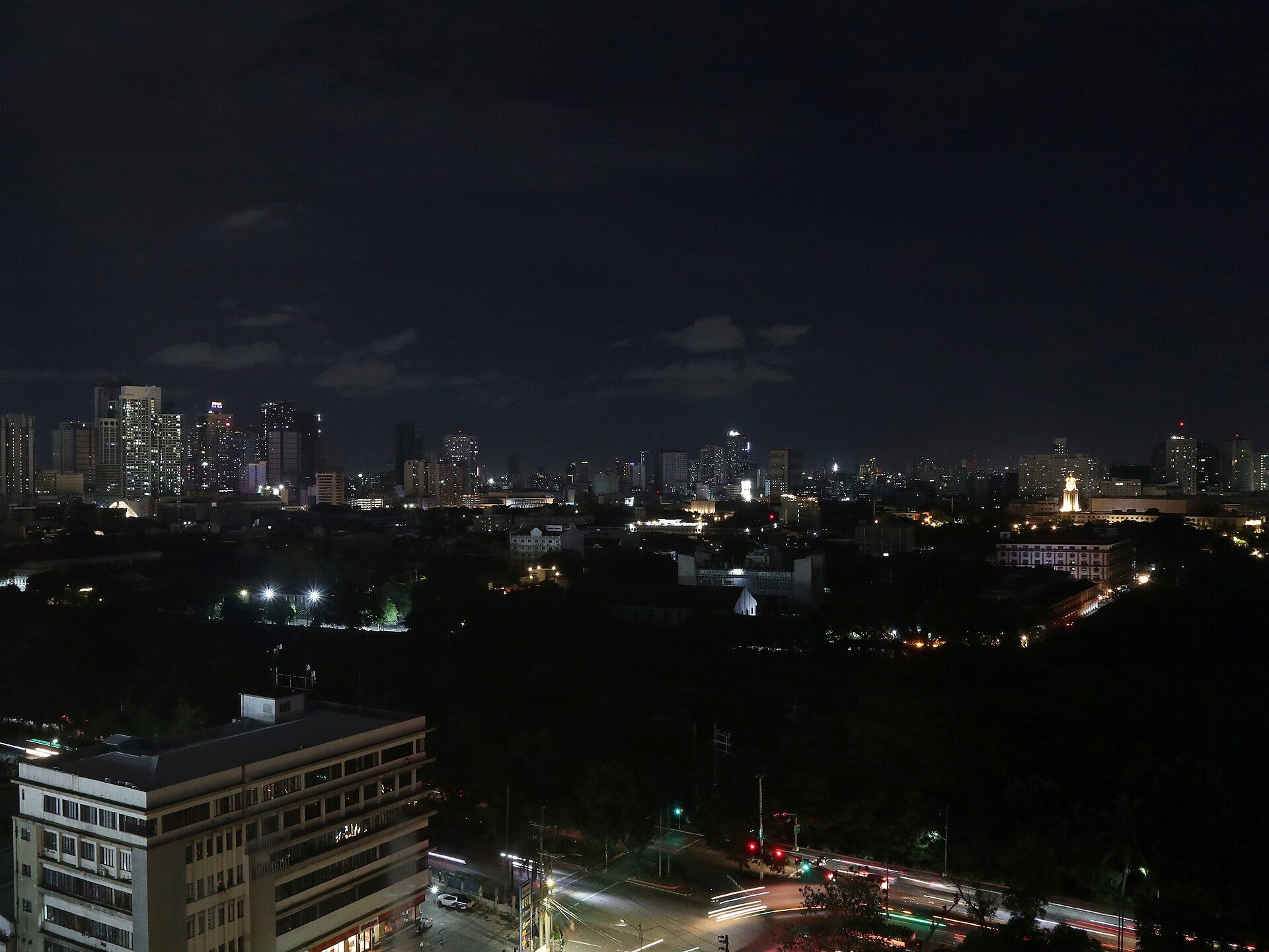 Night skyline in Manila