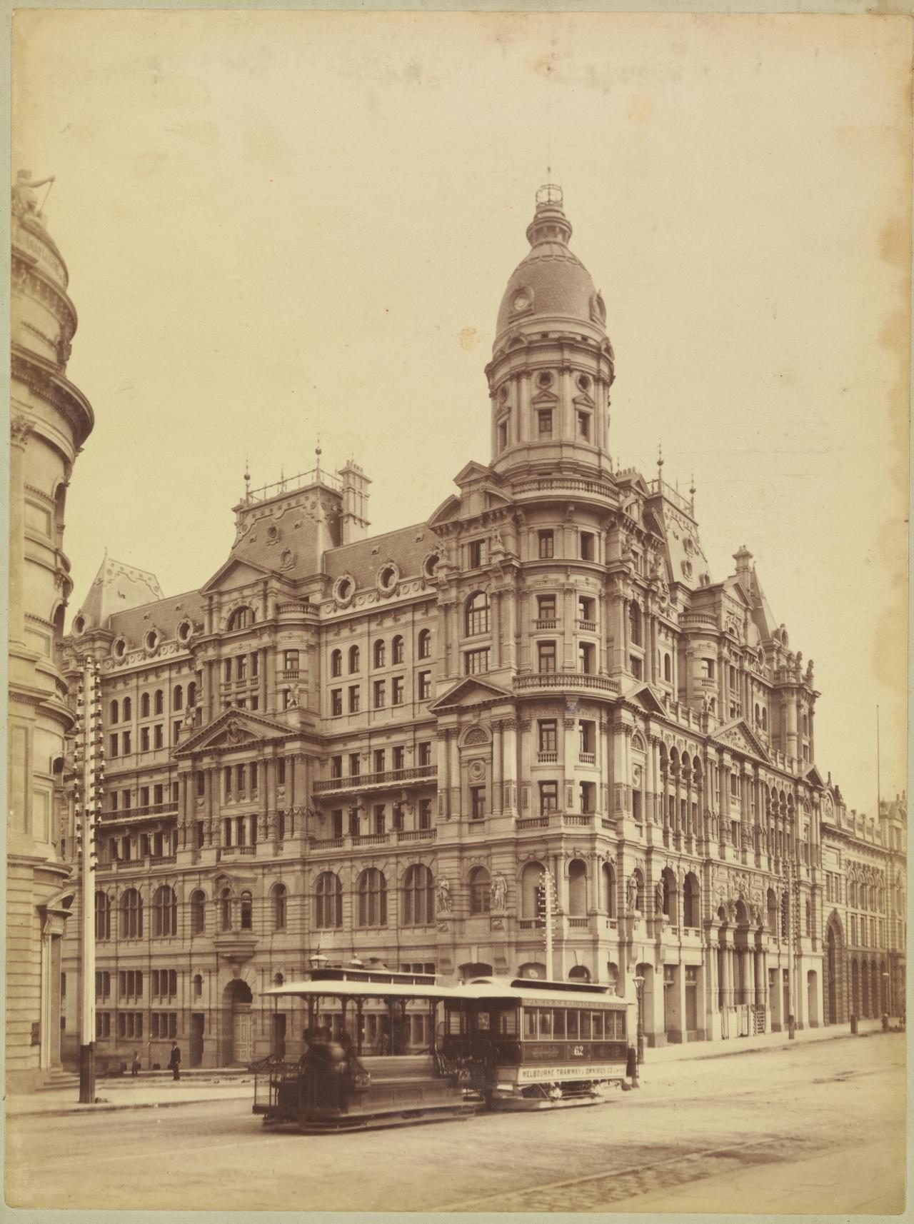 Melbourne tram in the city center