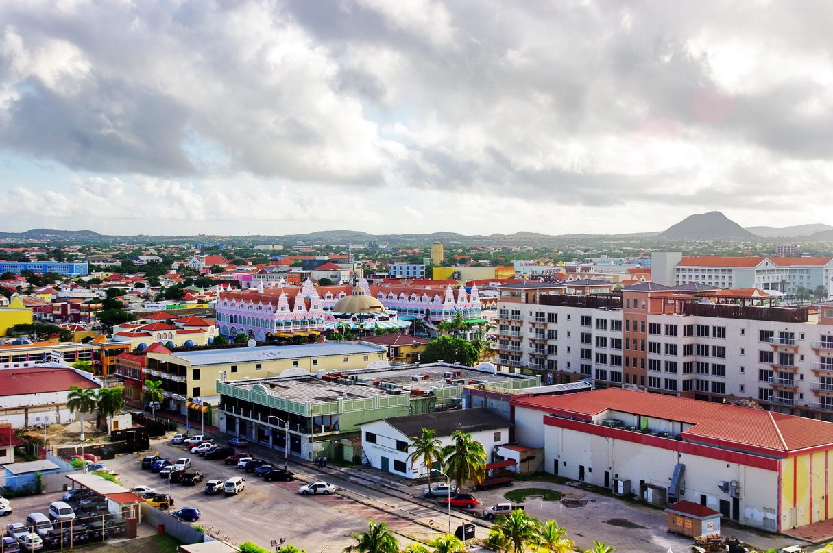 Restaurant scene in Oranjestad