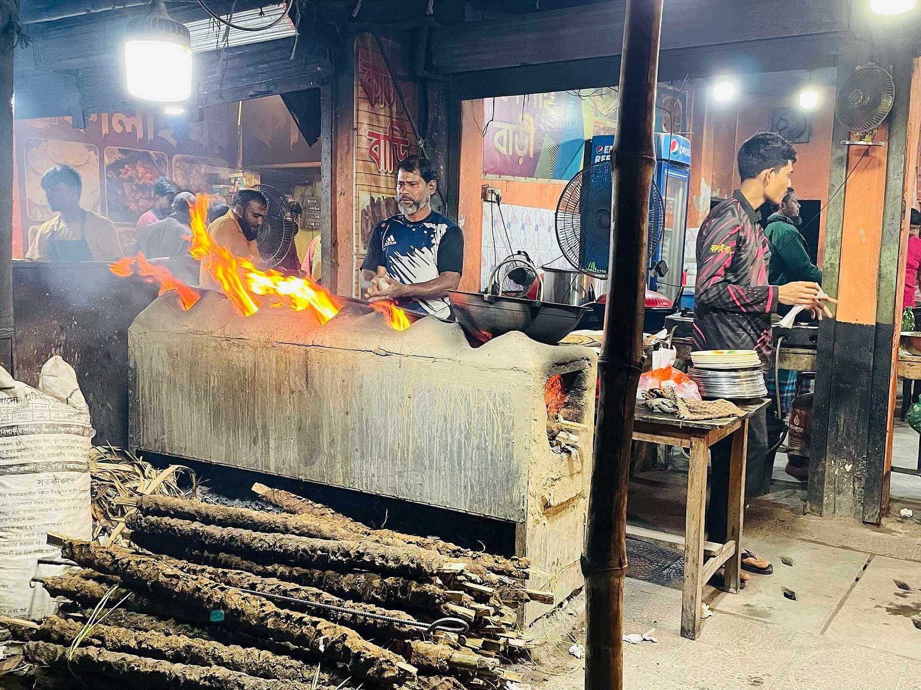 Restaurant scene in Rajshahi
