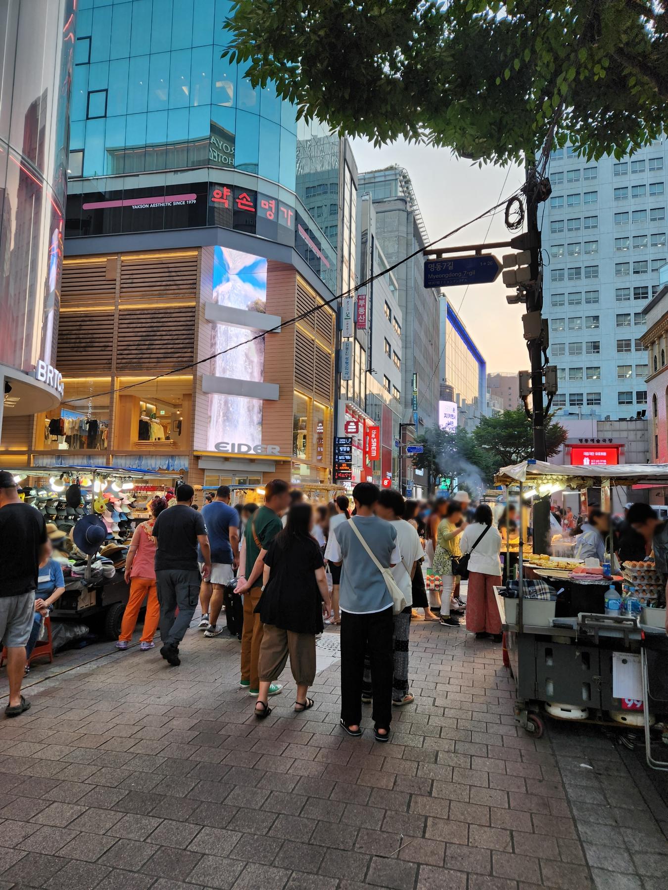 Myeongdong or Jongno neighborhood in Seoul