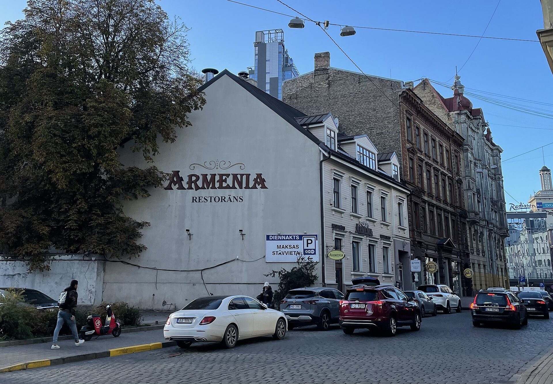 Restaurant scene in Riga