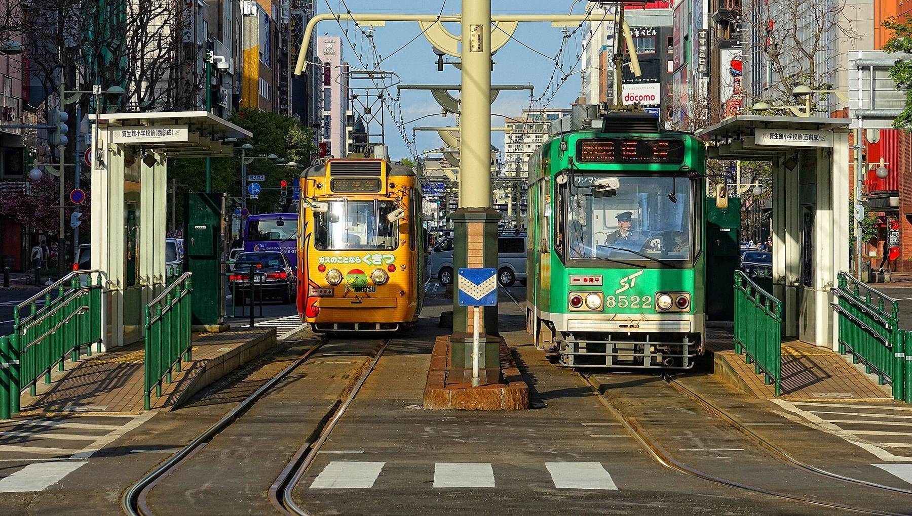 Tram scene in Sapporo
