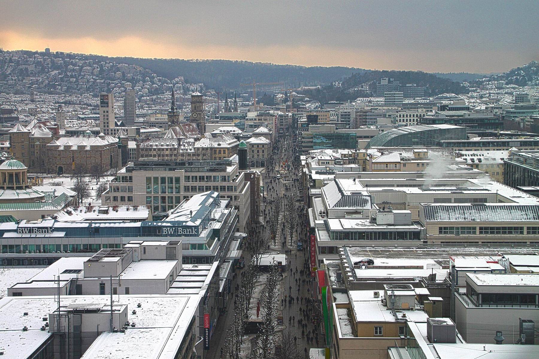 Stuttgart shopping route around Koenigstrasse