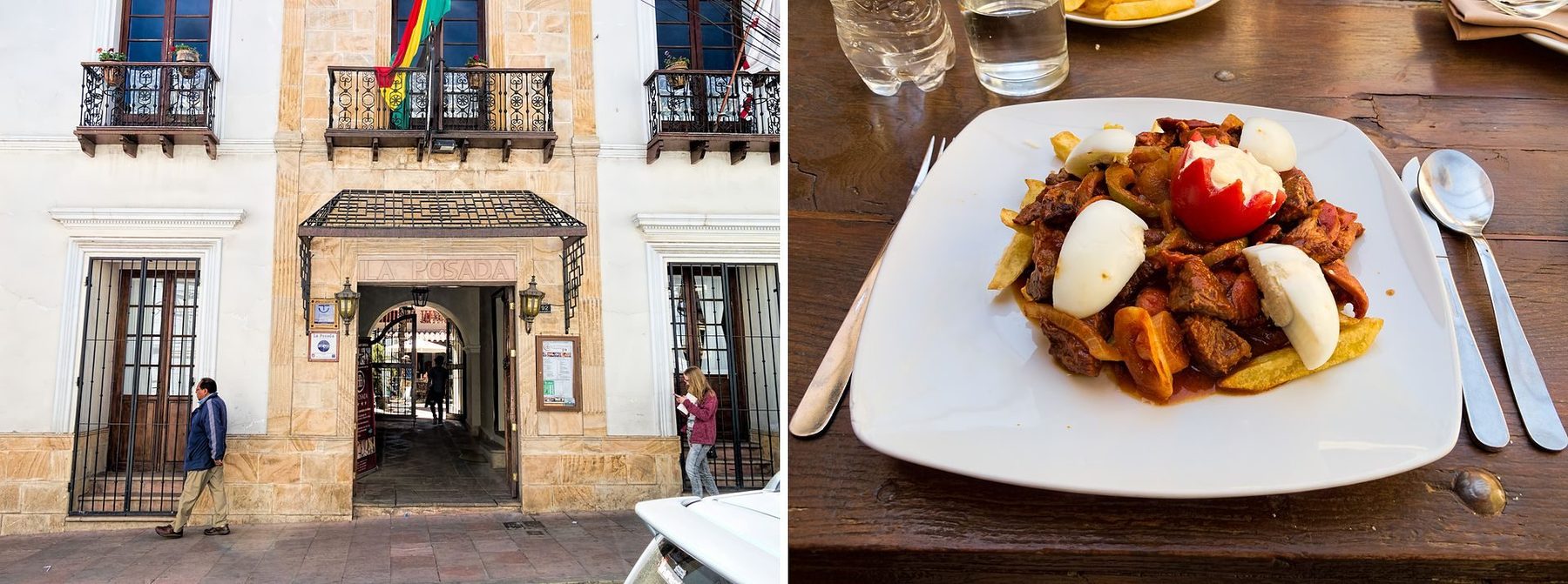 Restaurant scene in Sucre