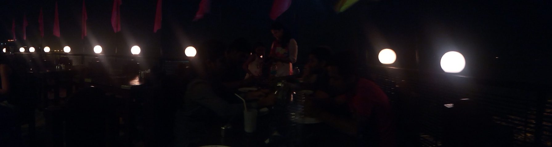 Restaurant scene in Varanasi