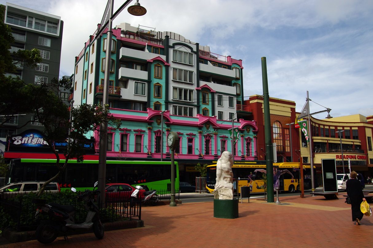 Courtenay Place restaurant district in Wellington